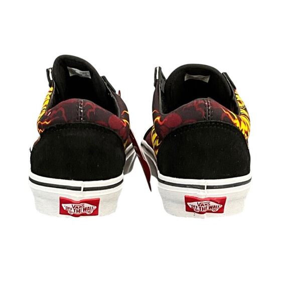 Vans Old Skool Samurai Rising Flame Black Red Yellow Sneakers Men 5.5 / Women 7 - Picture 6 of 9